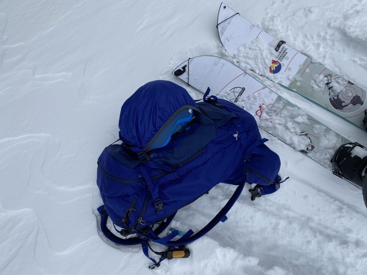 Patagonia SnowDrifter Pack 30L Review helmet carry system