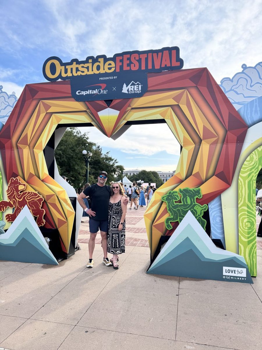 Kuhl Upshift shorts at Outside Festival 2025 - Sean Sewell of Engearment.com